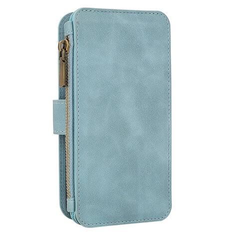 Samsung S24 Plus Aqua Blue - 2 in 1 Book Case met Rits