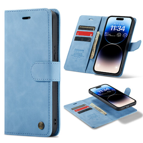 iPhone 15 Pro Sky Blue - 2 in 1 Book Case