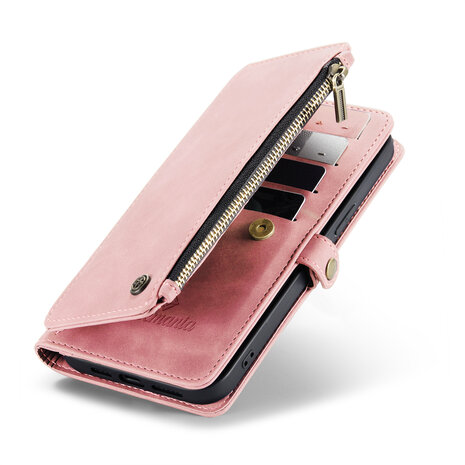 iPhone 15 Pro Pale Pink - MagSafe Book Case met Rits