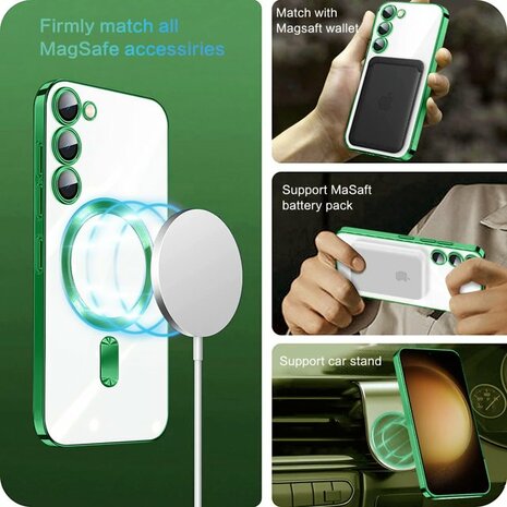 Samsung S24 Plus Groen - TPU Back Cover - Geschikt voor Magsafe