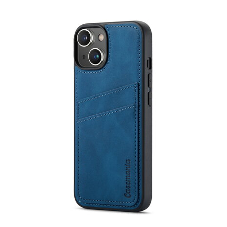 iPhone 14 - Back Cover met Kaarthouder - Navy Blue