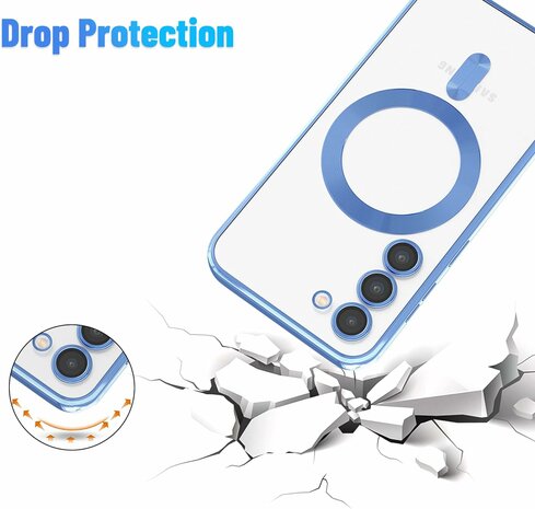 Samsung S24 Plus Blauw - TPU Back Cover - Geschikt voor Magsafe