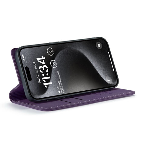 iPhone 15 Pro Deep Purple - Book Case