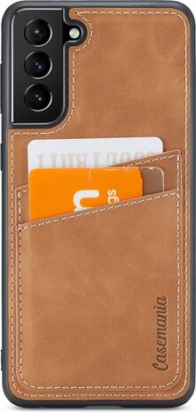 Samsung S21 Plus - Back Cover met Kaarthouder - Sienna Brown