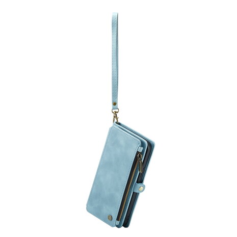 iPhone 15 Pro Aqua Blue - MagSafe Book Case met Rits