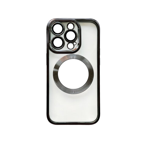 iPhone 14 Pro Max Zwart - TPU Back Cover Geschikt voor Magsafe