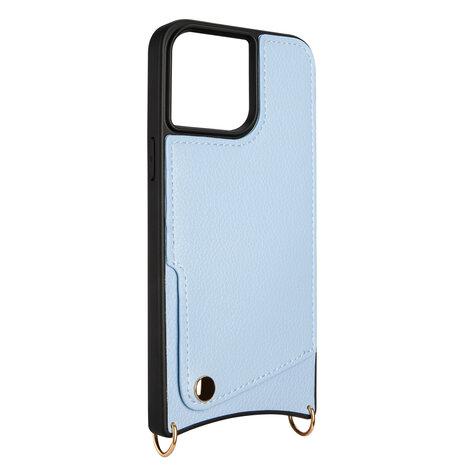 iPhone 15 Pro Blauw - Back Cover met Bandje