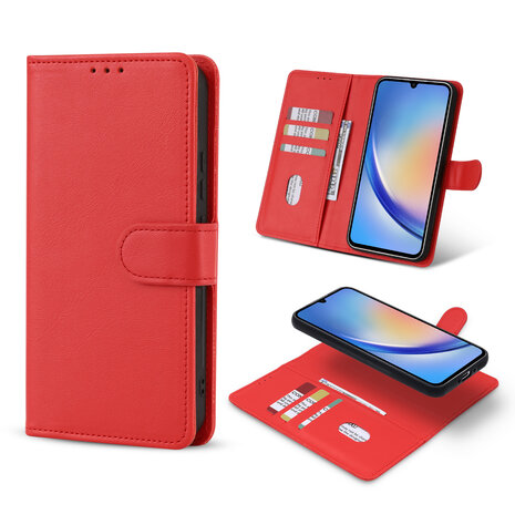 Samsung S24 Plus - Rood - 2 in 1 Book Case