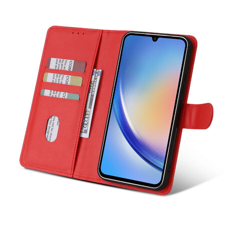 Samsung S24 Plus - Rood - 2 in 1 Book Case