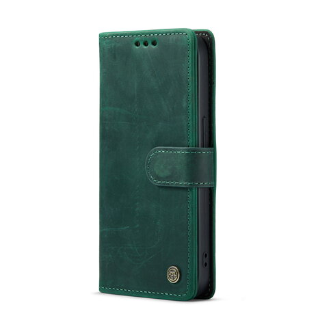 iPhone 15 Pro Groen - Lederen Book Case