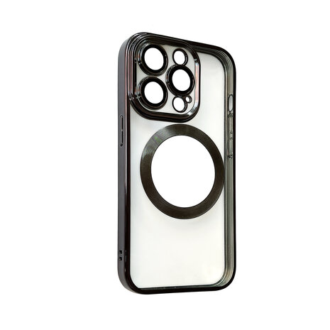 iPhone 12 Pro Zwart - TPU Back Cover Geschikt voor Magsafe