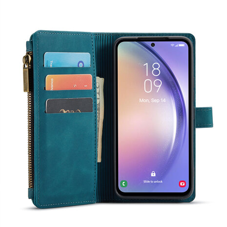 Samsung S25 - Emerald Green - Book Case met Rits