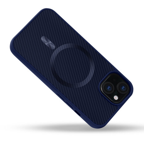 iPhone 13 Mini - Blauw - Carbon MagSafe Back Cover