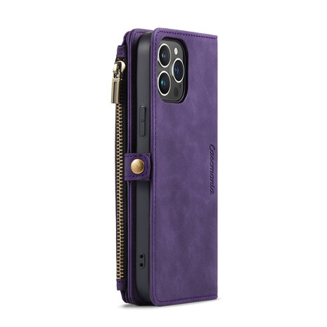 iPhone 15 Pro Max Deep Purple - MagSafe Book Case met Rits