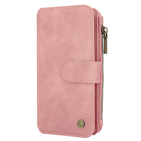 iPhone 15 Pro - Pale Pink - 2 in 1 Rits Book Case