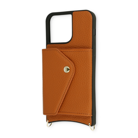 iPhone 14 Pro Max Bruin - Back Cover met Band