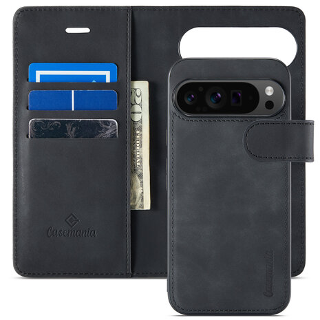 Pixel 9 Pro - Charcoal Gray - 2 in 1 Book Case