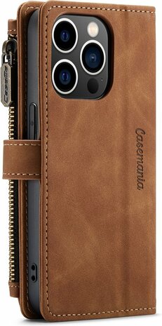 iPhone 14 Pro Max Sienna Brown - Book Case met Rits