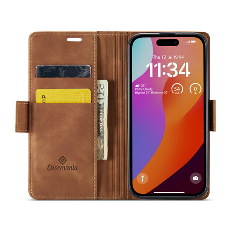 iPhone 15 Pro Sienna Brown - MagSafe Book Case