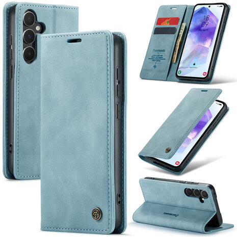 Samsung A36 - Book Case - Aqua Blue