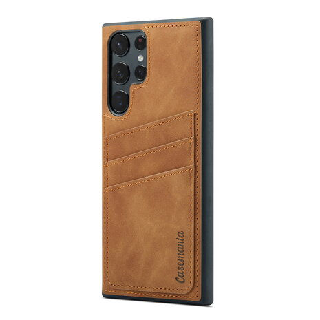 Samsung S25 Ultra - Back Cover met Kaarthouder - Sienna Brown