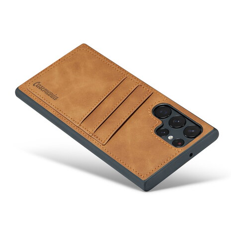 Samsung S25 Ultra - Back Cover met Kaarthouder - Sienna Brown