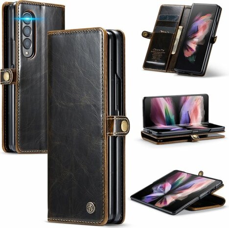 Samsung Z Fold 3 Cognac Brown - Book Case