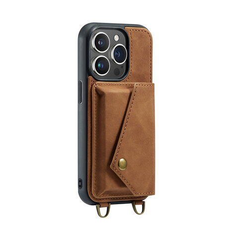 iPhone 14 Pro Max Sienna Brown - Back Cover met Koord