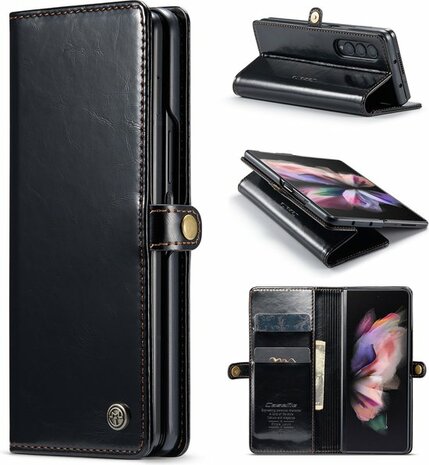 Samsung Z Fold 4 Rustiek Charcoal Gray - Book Case