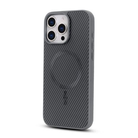 iPhone 15 Pro Max - Grijs - Carbon MagSafe Back Cover