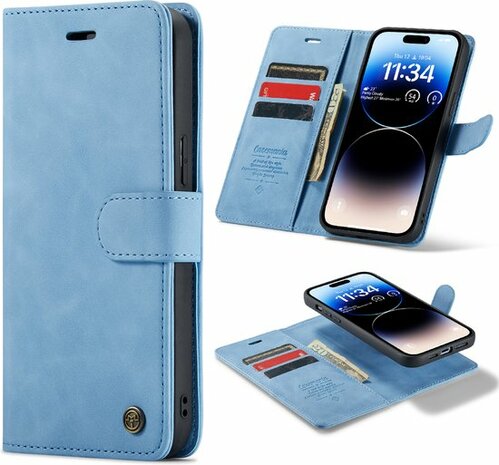 iPhone 14 Pro Max Sky Blue - 2 in 1 Book Case