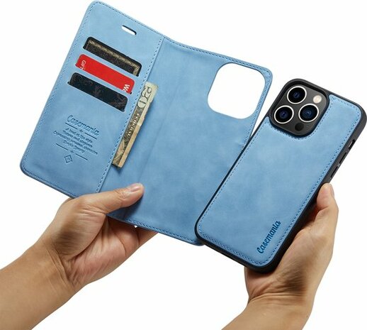 iPhone 14 Pro Max Sky Blue - 2 in 1 Book Case