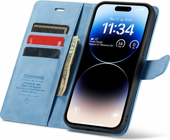 iPhone 14 Pro Max Sky Blue - 2 in 1 Book Case