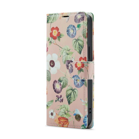 iPhone 14 Pro Max met Bloemen Print - Book Case