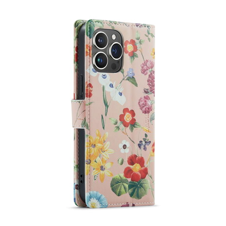 iPhone 14 Pro Max met Bloemen Print - Book Case