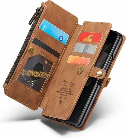 Samsung Z Fold 3 Sienna Brown - Book Case met Rits