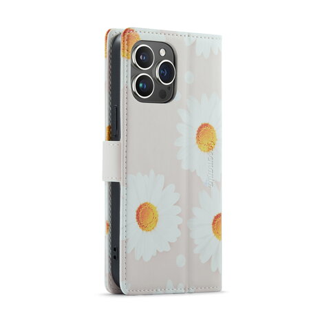 iPhone 14 Pro Max met Daisy Print - Book Case