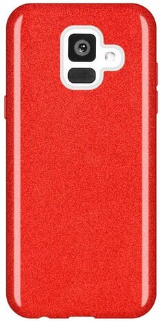 Samsung A6 2018 - Glitter Back Cover - Rood