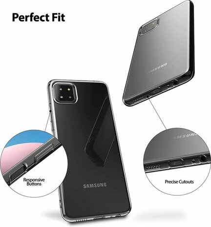 Samsung A22 5G - Siliconen Back Cover - Transparant