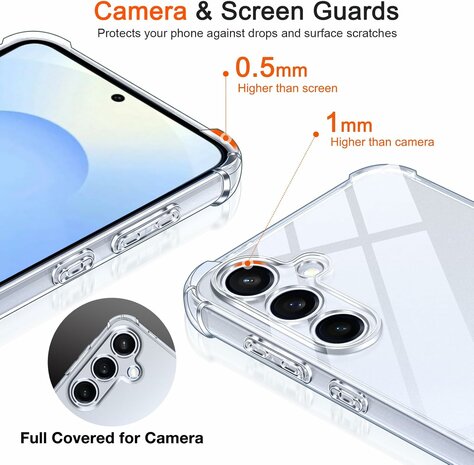 Samsung Galaxy S25 - Transparant - Cam Anti Shock