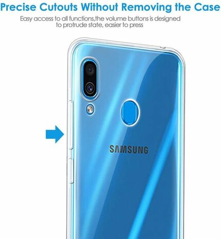 Samsung A40 - Siliconen Back Cover - Transparant