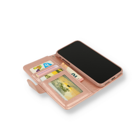 iPhone 15 Pro Rosegoud - Book Case met Rits