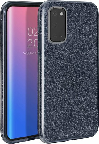 Samsung A03 - Glitter Back Cover - Zwart