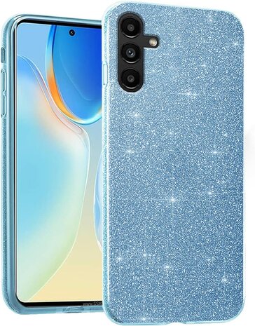 Samsung A25 - Glitter Back Cover - Blauw