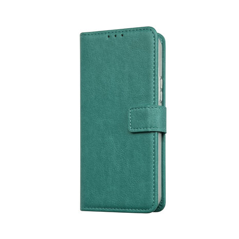 iPhone 15 Pro - Book Case &amp; Full Glas - Turquoise