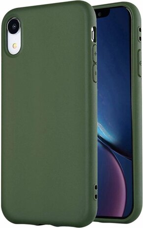 iPhone XR - Siliconen Back Cover - Groen