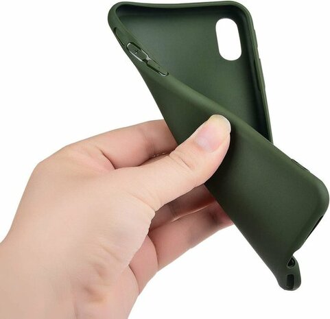 iPhone XR - Siliconen Back Cover - Groen