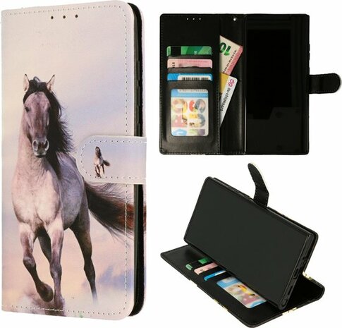 Samsung S23 Ultra met Paard Print - Book Case