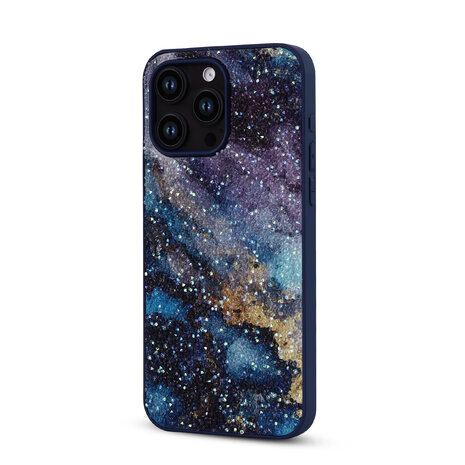 iPhone 12 Pro - Diamant Marmer Glitter - Blauw