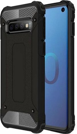 Samsung S10 - Armor Back Cover - Zwart